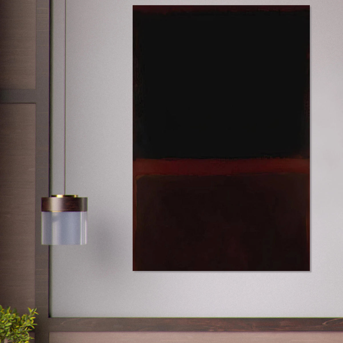 Black on Dark Sienna on Purple - 1960 Poster | Mark Rothko Poster | Rothko Prints