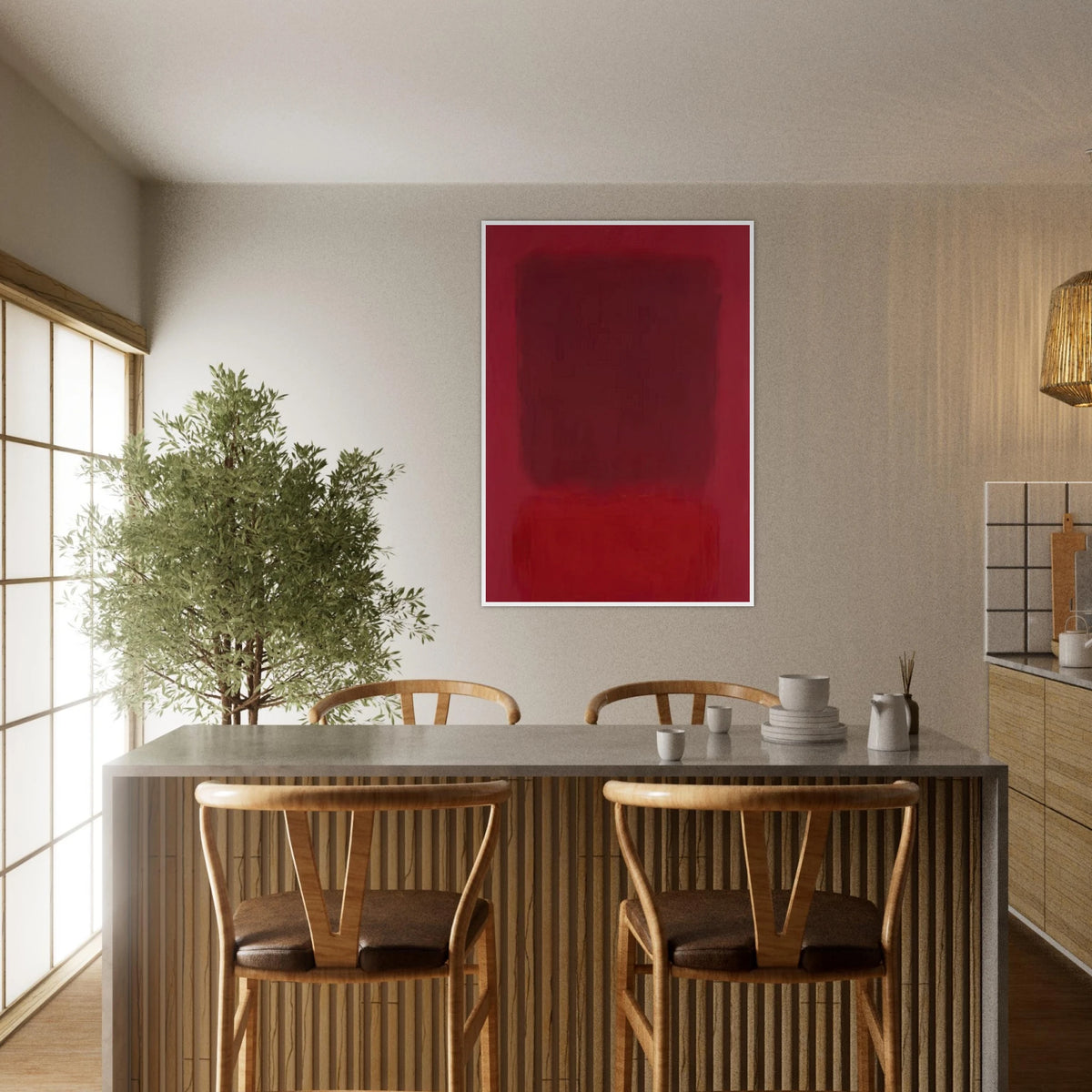 Red and Brown - 1957 Framed Poster | Mark Rothko Framed Prints Wall Art | Rothko Prints