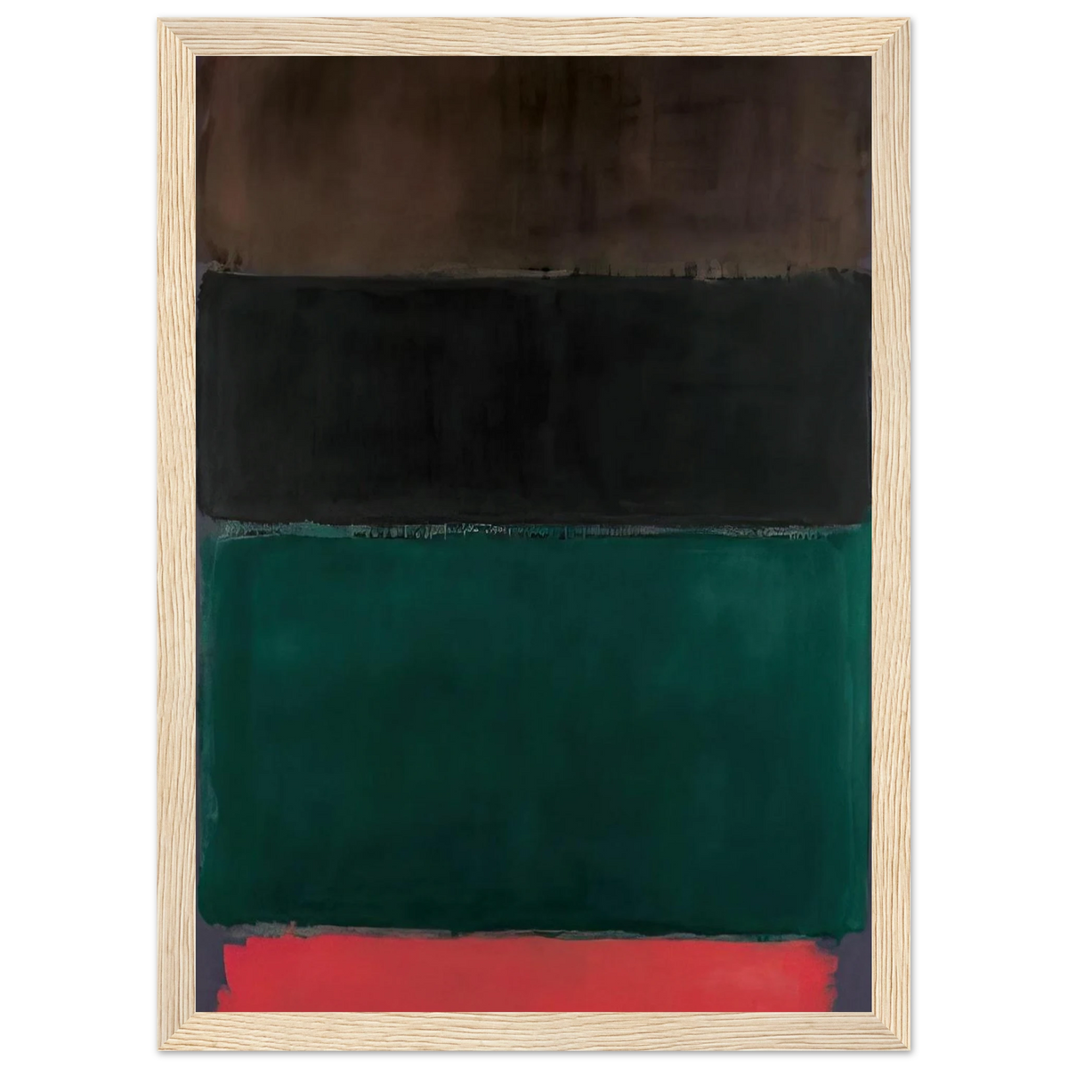 Untitled Red-Brown, Black, Green, Red - 1962 Framed Poster | Mark Rothko Framed Prints Wall Art | Rothko Prints