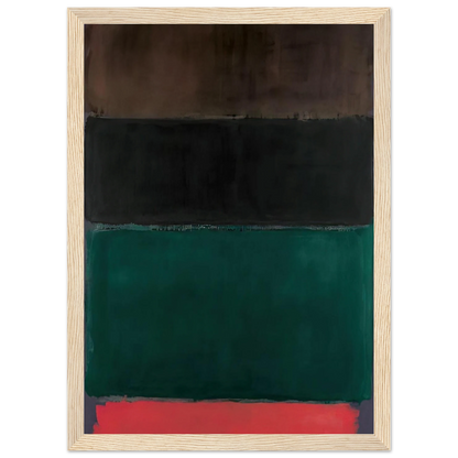 Untitled Red-Brown, Black, Green, Red - 1962 Framed Poster | Mark Rothko Framed Prints Wall Art | Rothko Prints