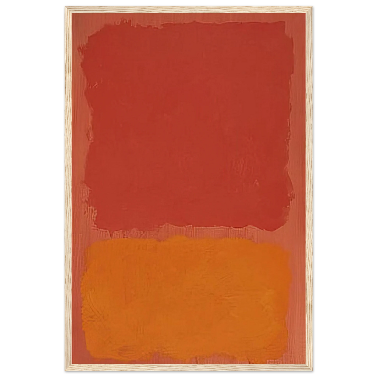 Untitled Red and Orange on Salmon - 1969 Framed Poster | Mark Rothko Framed Prints Wall Art | Rothko Prints