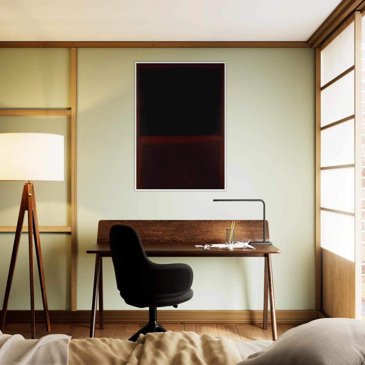 Black on Dark Sienna on Purple - 1960 Framed Poster | Mark Rothko Framed Prints Wall Art | Rothko Prints