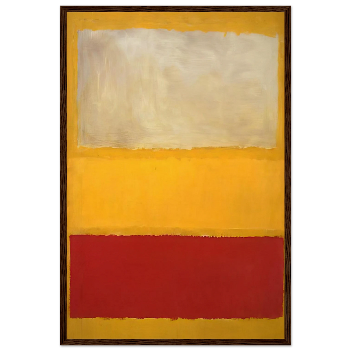 No. 13 White, Red on Yellow Framed Poster | Mark Rothko Framed Prints Wall Art | Rothko Prints
