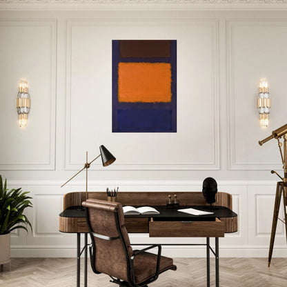 Brown, Orange, Blue on Maroon - c.1963  United States Canvas | Mark Rothko Canvas | Rothko Prints