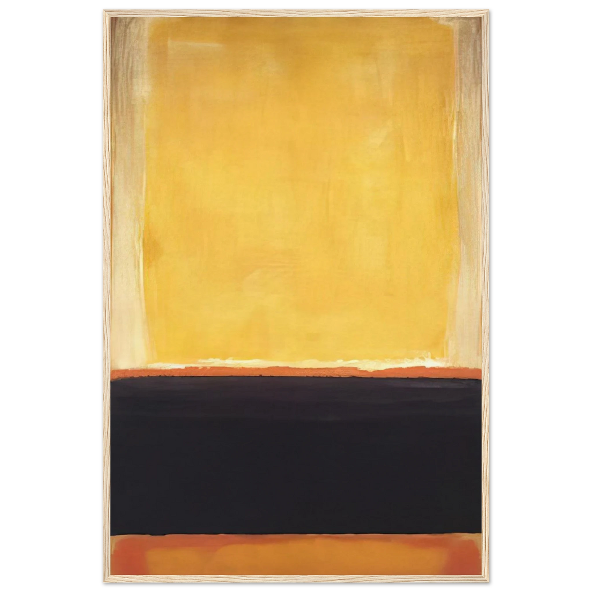 Yellow, Charcoal, Brown - 1953 Framed Poster | Mark Rothko Framed Prints Wall Art | Rothko Prints