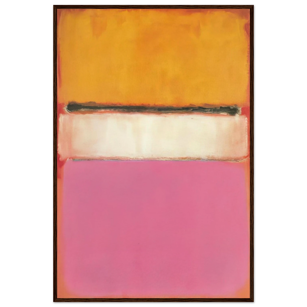 White Center Yellow, Pink and Lavender on Rose - 1950 Framed Poster | Mark Rothko Framed Prints Wall Art | Rothko Prints