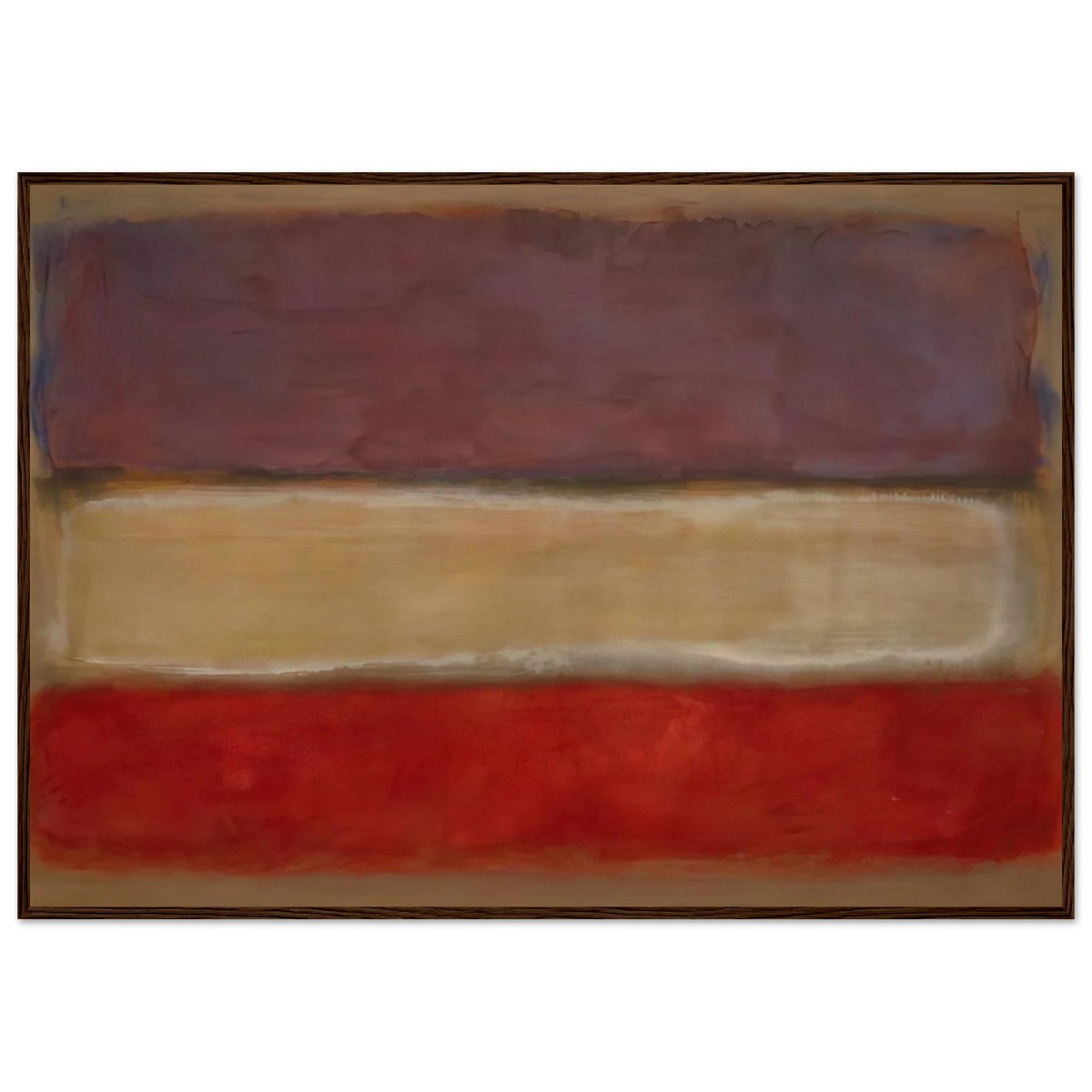 Untitled Purple, White, and Red - 1953 Framed Poster | Mark Rothko Framed Prints Wall Art | Rothko Prints