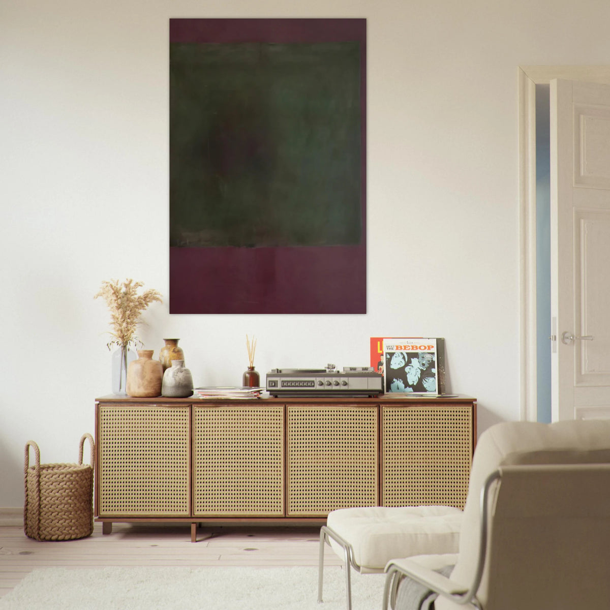 Untitled Green on Maroon - 1961 Poster | Mark Rothko Poster | Rothko Prints