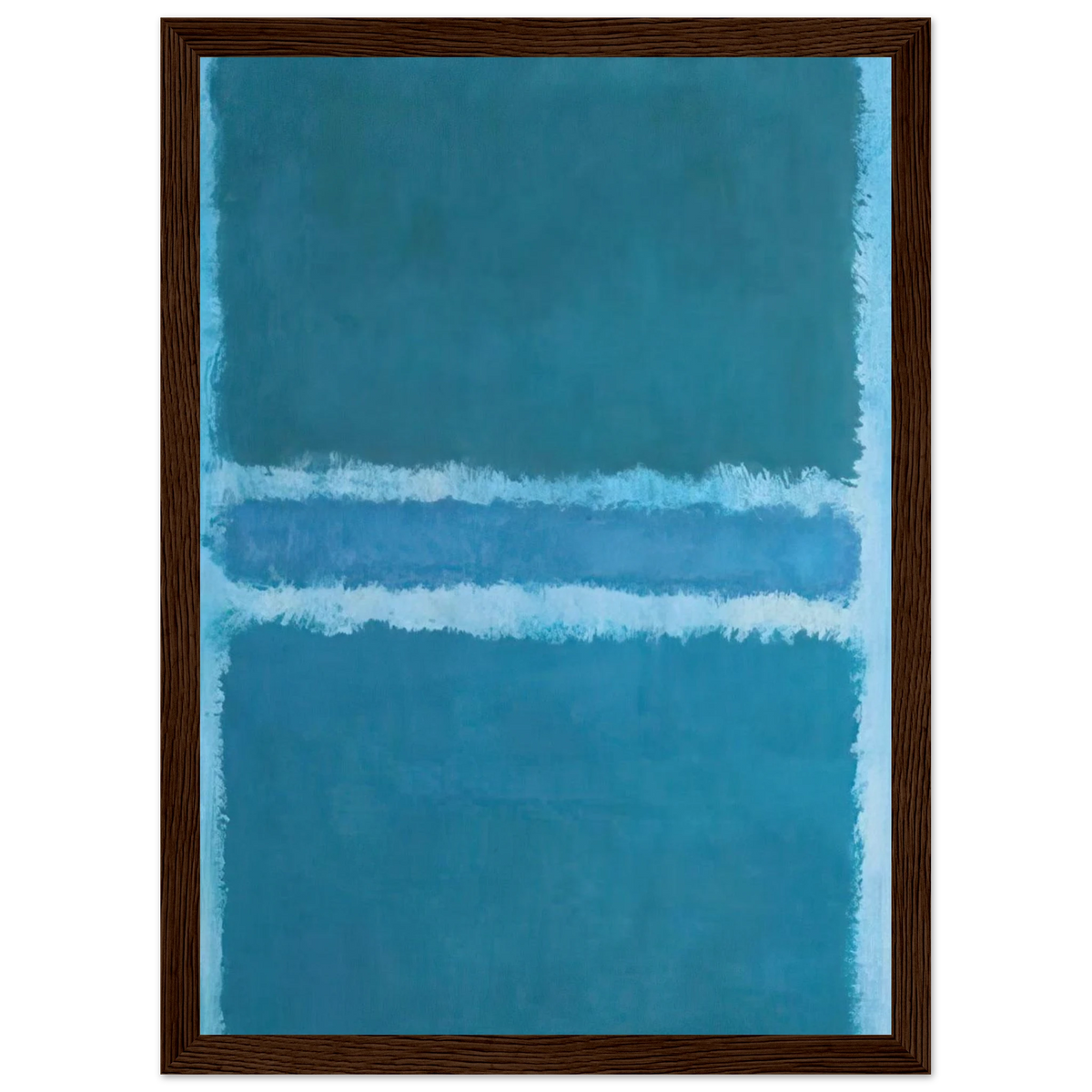 Untitled Blue Divided by Blue - 1966 Framed Poster | Mark Rothko Framed Prints Wall Art | Rothko Prints