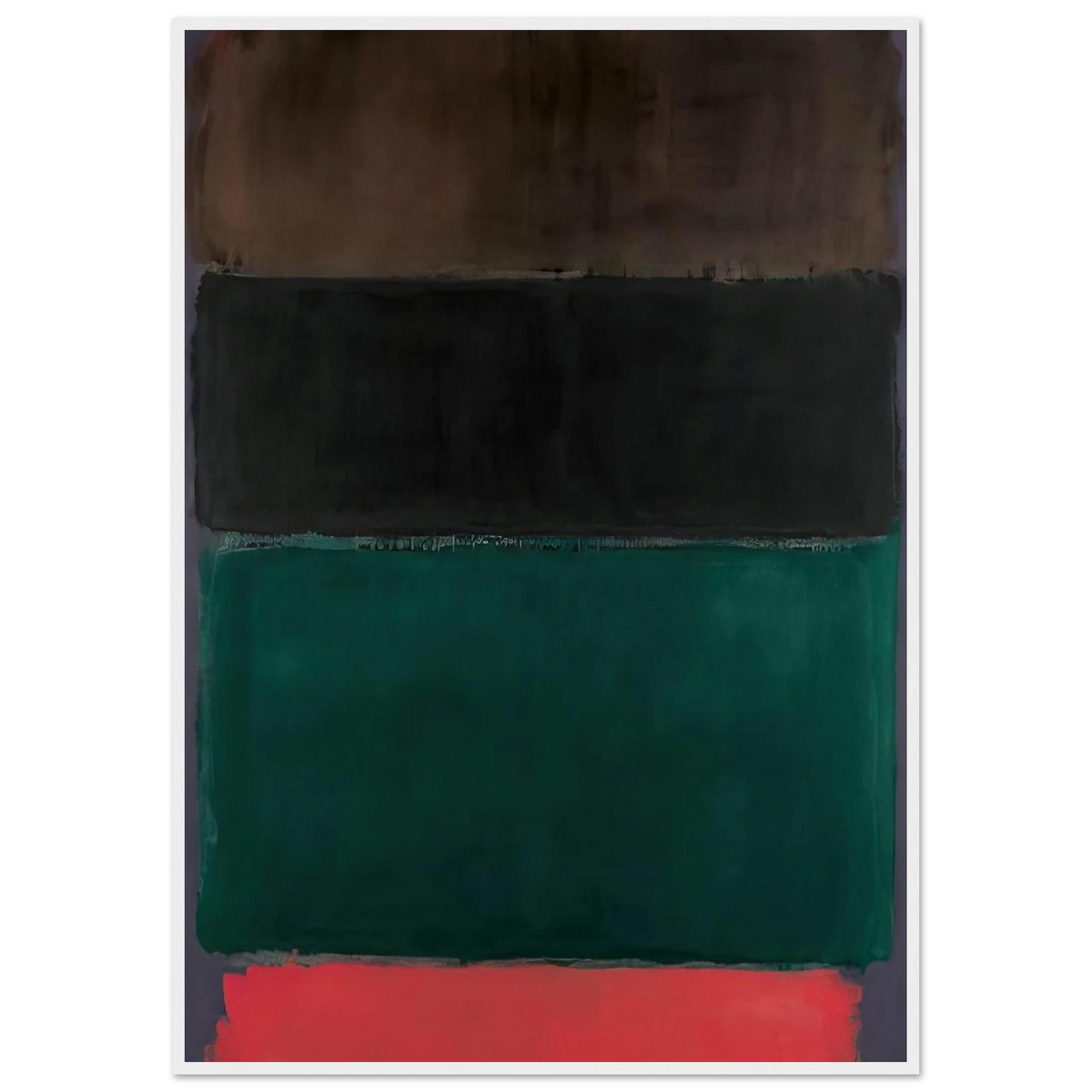 Untitled Red-Brown, Black, Green, Red - 1962 Framed Poster | Mark Rothko Framed Prints Wall Art | Rothko Prints