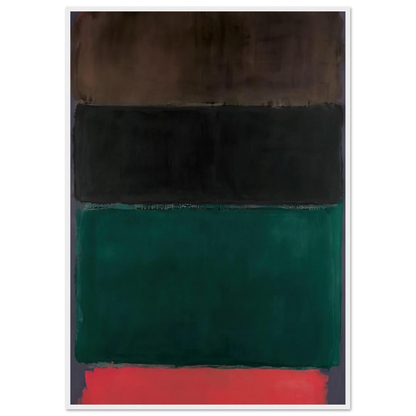 Untitled Red-Brown, Black, Green, Red - 1962 Framed Poster | Mark Rothko Framed Prints Wall Art | Rothko Prints
