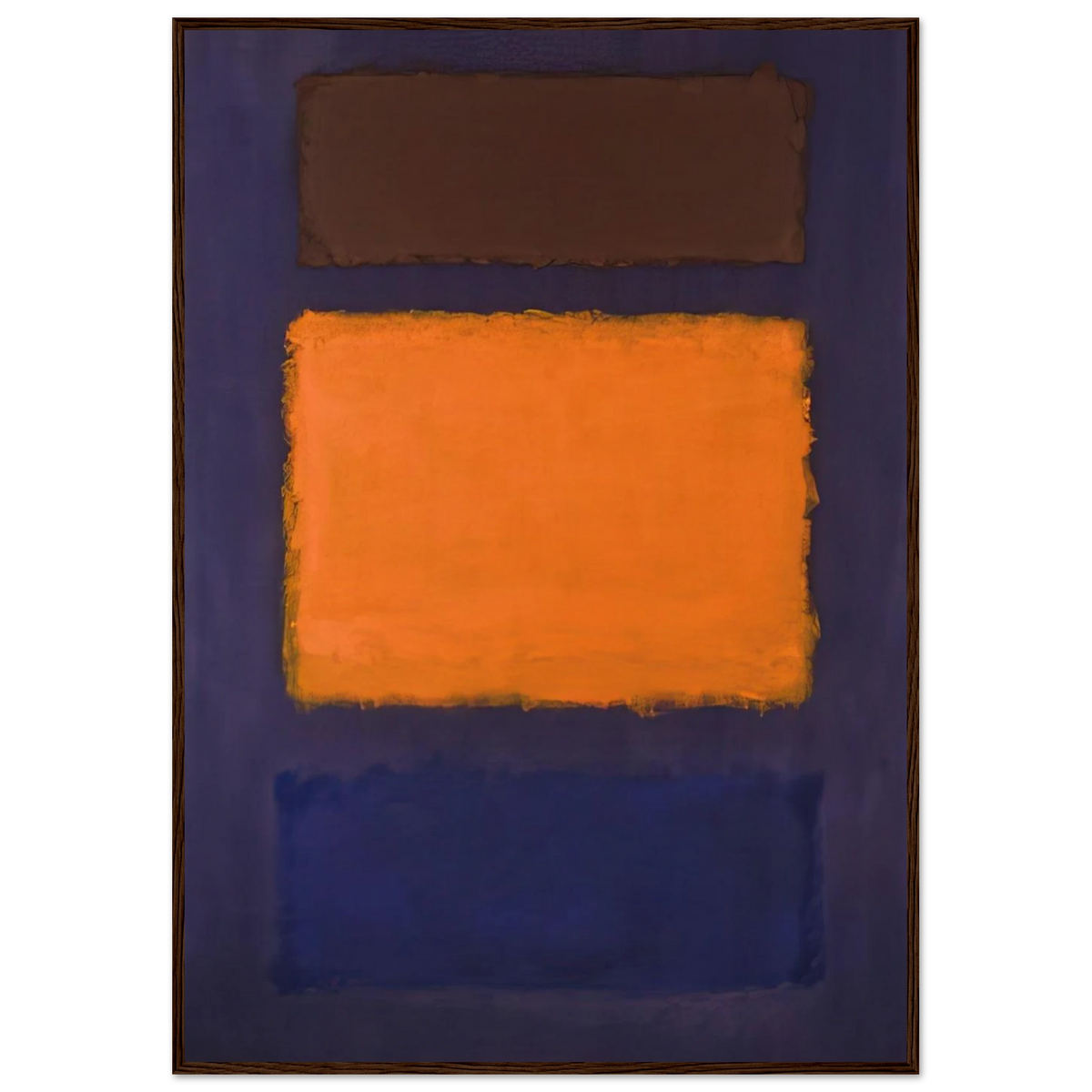 Brown, Orange, Blue on Maroon - c.1963  United States Framed Poster | Mark Rothko Framed Prints Wall Art | Rothko Prints
