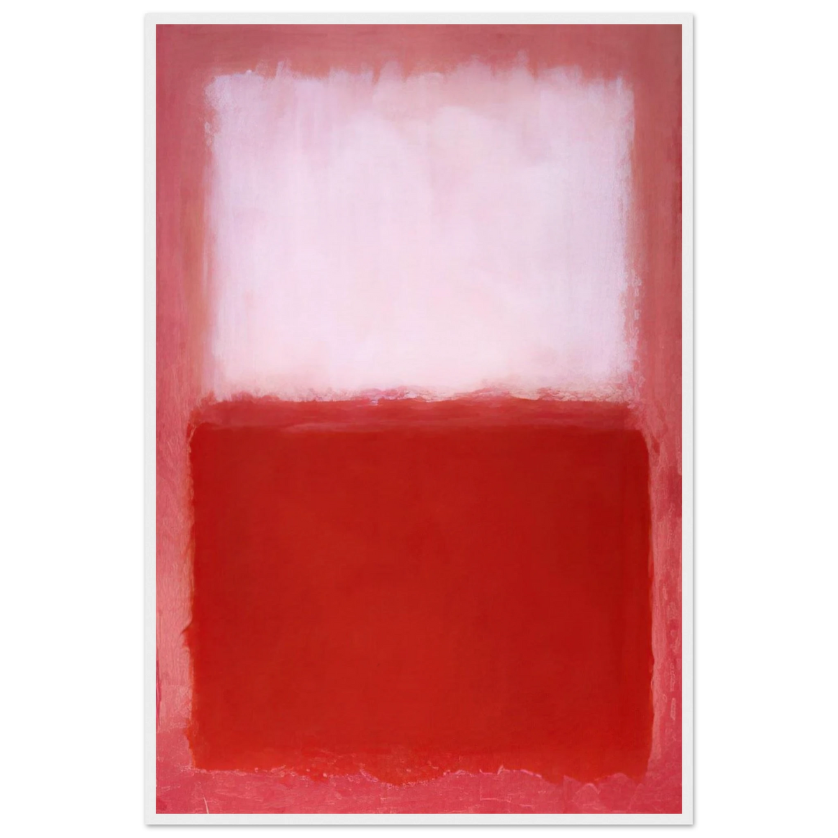 White Over Red - 1957 Framed Poster | Mark Rothko Framed Prints Wall Art | Rothko Prints