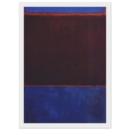 No. 3 Bright Blue, Brown, Dark Blue on Wine - 1962 Framed Poster | Mark Rothko Framed Prints Wall Art | Rothko Prints