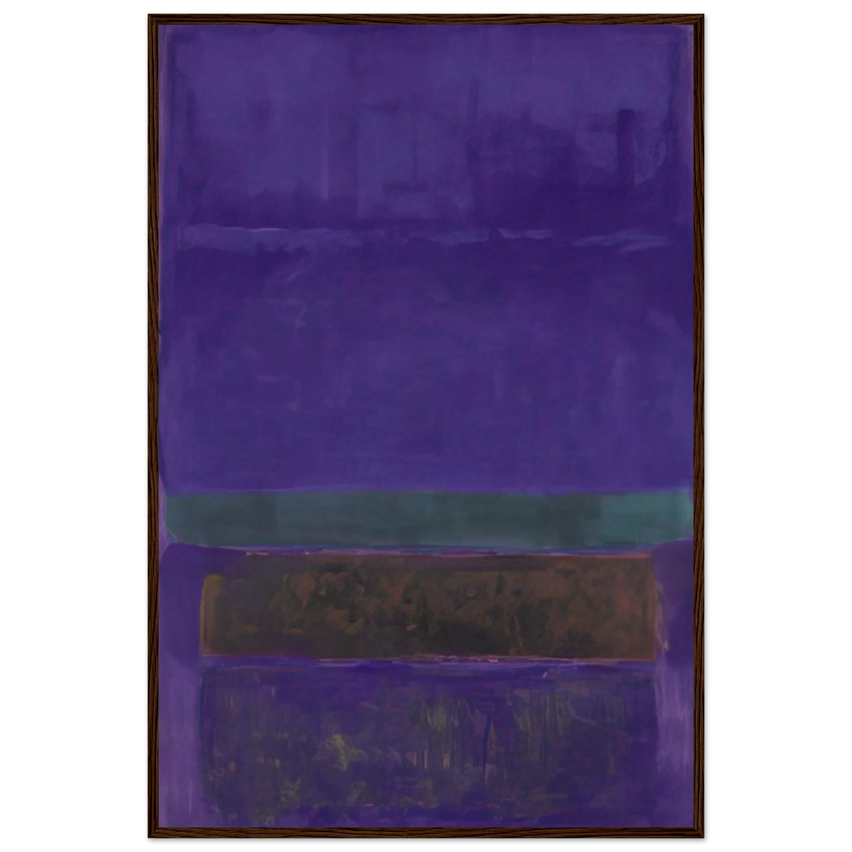 Untitled [Blue, Green, and Brown] - 1952 Framed Poster | Mark Rothko Framed Prints Wall Art | Rothko Prints
