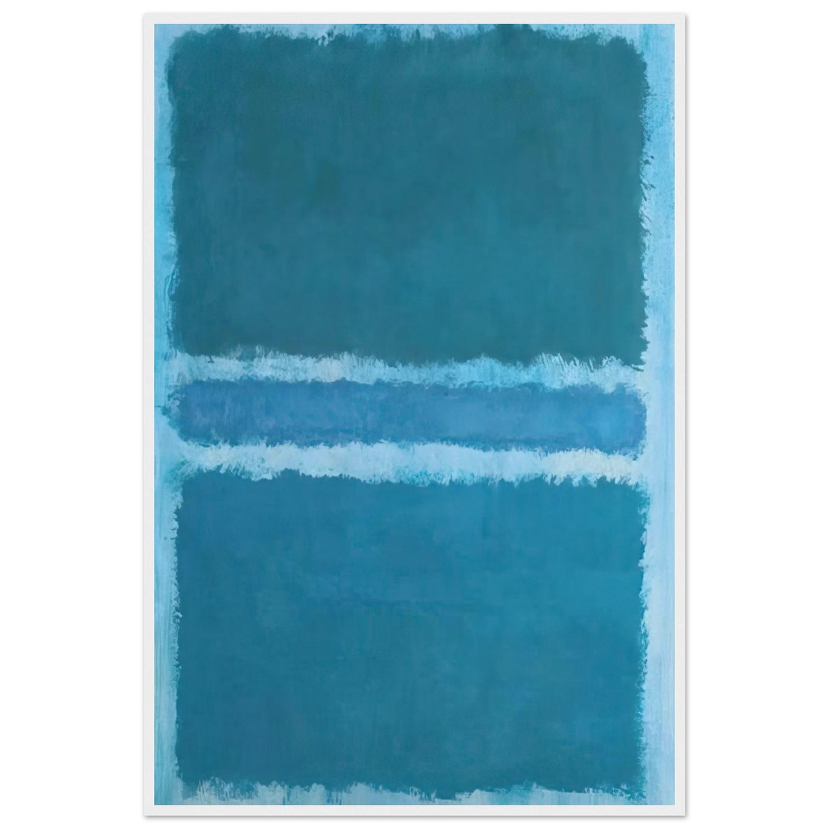 Untitled Blue Divided by Blue - 1966 Framed Poster | Mark Rothko Framed Prints Wall Art | Rothko Prints