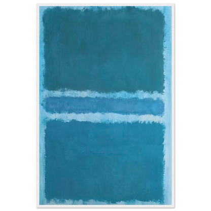 Untitled Blue Divided by Blue - 1966 Framed Poster | Mark Rothko Framed Prints Wall Art | Rothko Prints