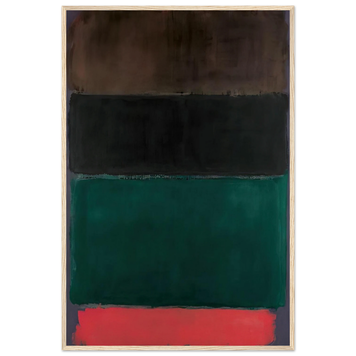 Untitled Red-Brown, Black, Green, Red - 1962 Framed Poster | Mark Rothko Framed Prints Wall Art | Rothko Prints