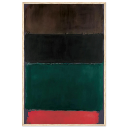 Untitled Red-Brown, Black, Green, Red - 1962 Framed Poster | Mark Rothko Framed Prints Wall Art | Rothko Prints