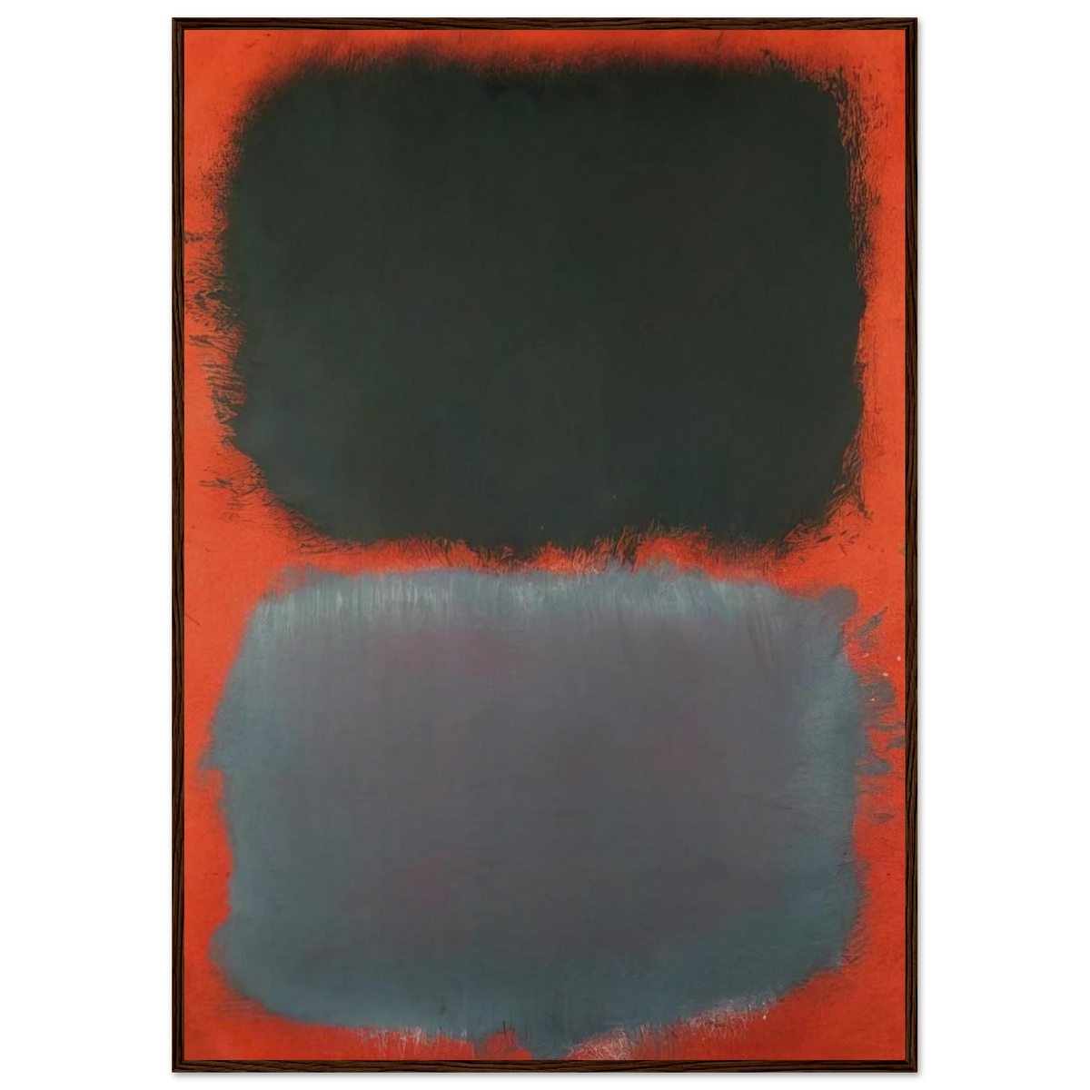 Untitled Gray, Gray on Red - 1968 Framed Poster | Mark Rothko Framed Prints Wall Art | Rothko Prints