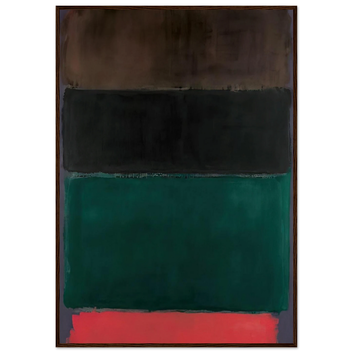 Untitled Red-Brown, Black, Green, Red - 1962 Framed Poster | Mark Rothko Framed Prints Wall Art | Rothko Prints