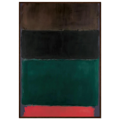 Untitled Red-Brown, Black, Green, Red - 1962 Framed Poster | Mark Rothko Framed Prints Wall Art | Rothko Prints
