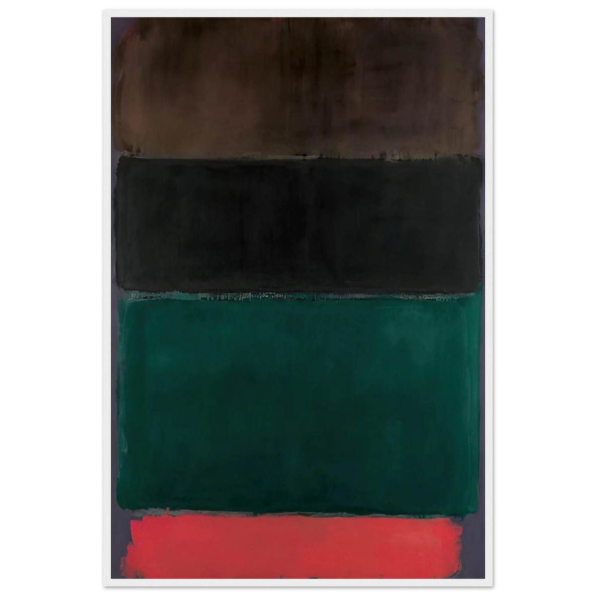 Untitled Red-Brown, Black, Green, Red - 1962 Framed Poster | Mark Rothko Framed Prints Wall Art | Rothko Prints