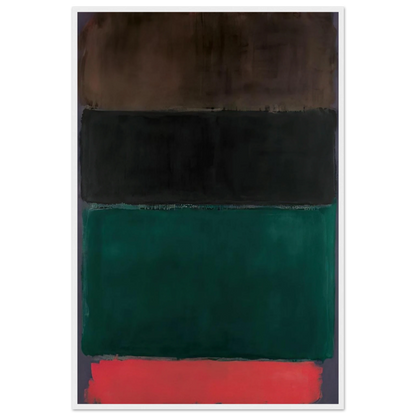 Untitled Red-Brown, Black, Green, Red - 1962 Framed Poster | Mark Rothko Framed Prints Wall Art | Rothko Prints