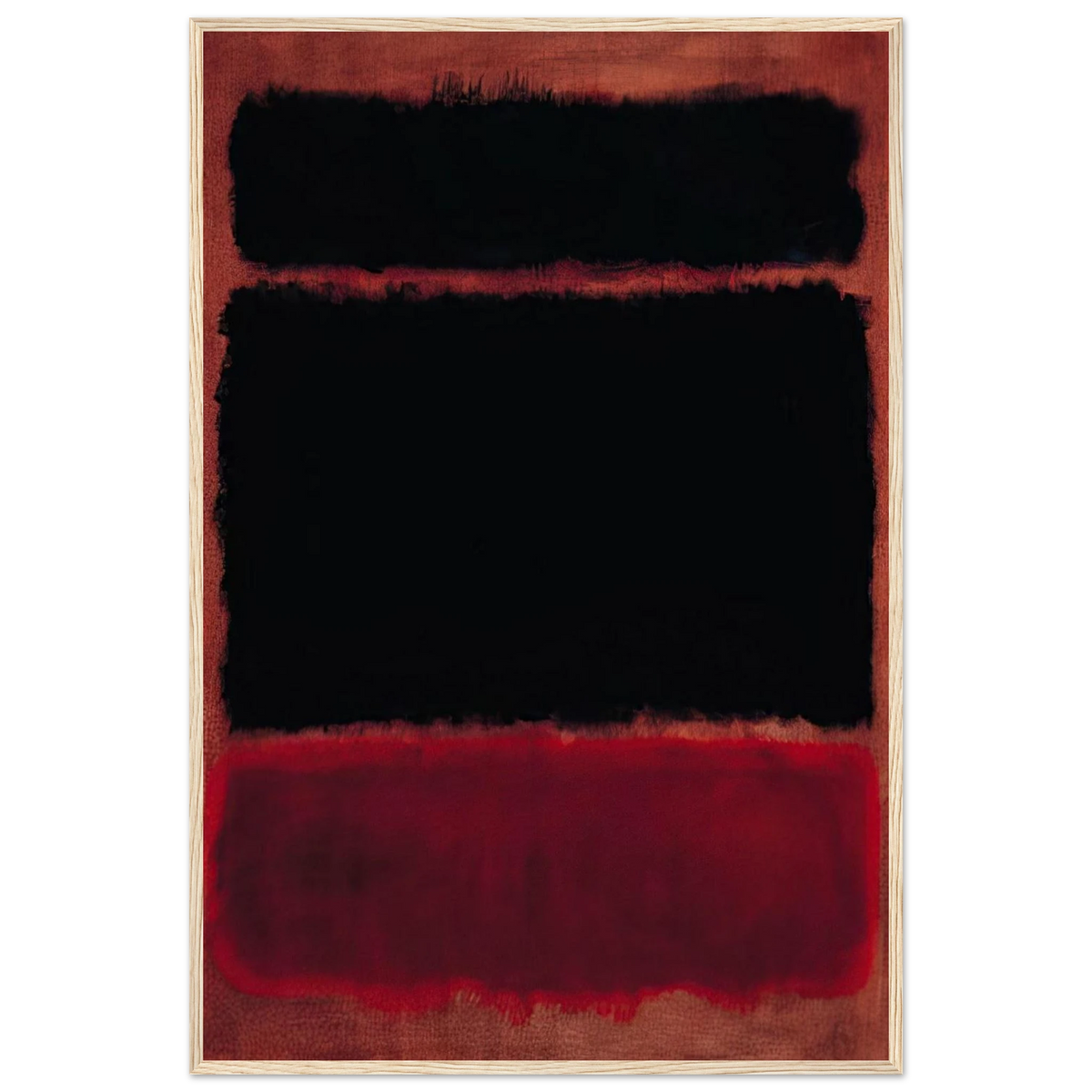 Black in Deep Red - 1957 Framed Poster | Mark Rothko Framed Prints Wall Art | Rothko Prints