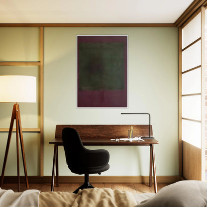 Untitled Green on Maroon - 1961 Framed Poster | Mark Rothko Framed Prints Wall Art | Rothko Prints