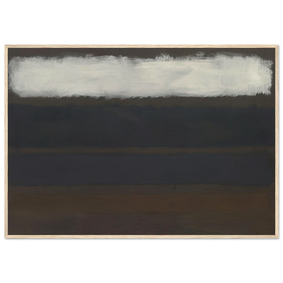 No. 14 Horizontals, White over Darks - 1961 Framed Poster | Mark Rothko Framed Prints Wall Art | Rothko Prints