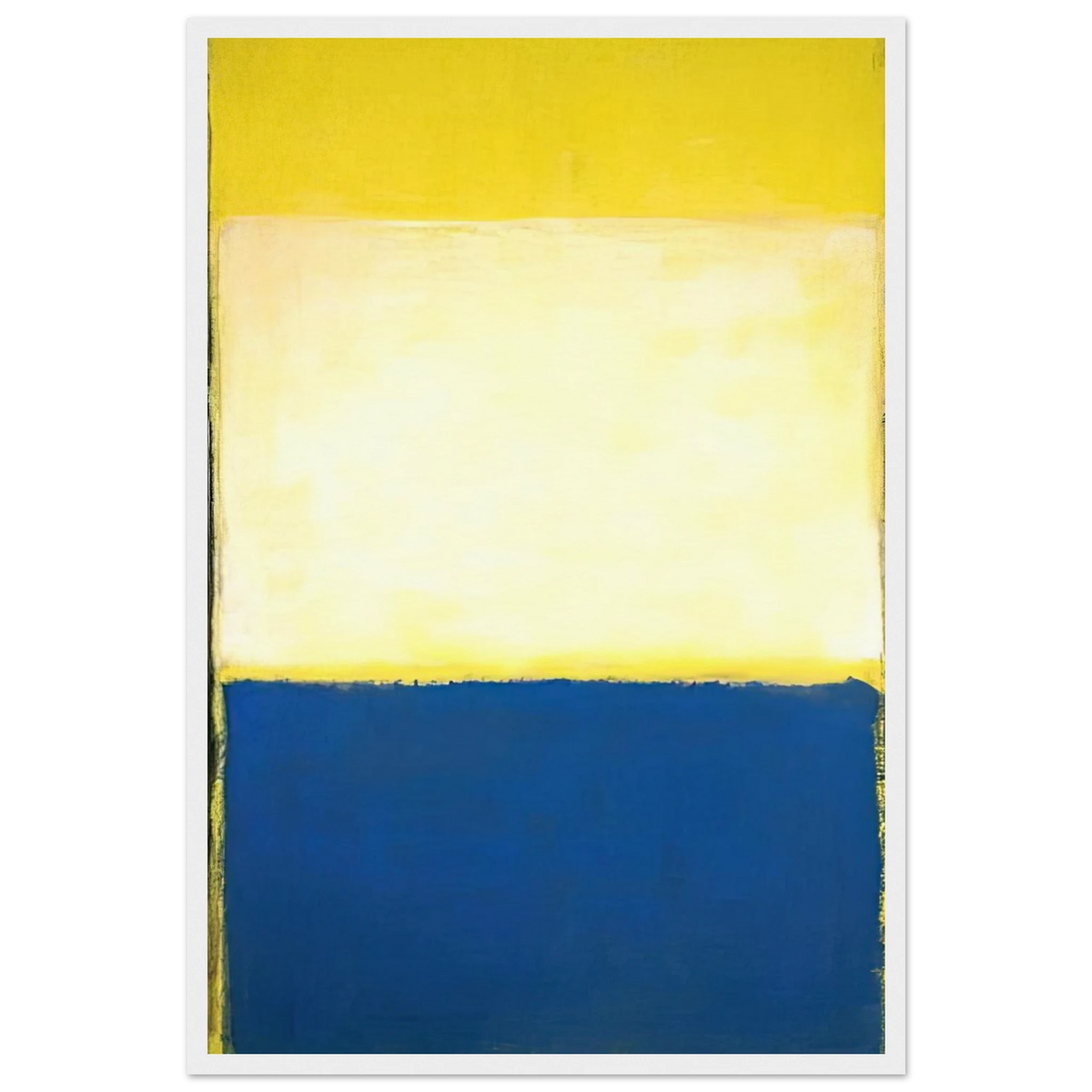 No. 6 Yellow, White, Blue Over Yellow on Gray - 1954 Framed Poster | Mark Rothko Framed Prints Wall Art | Rothko Prints