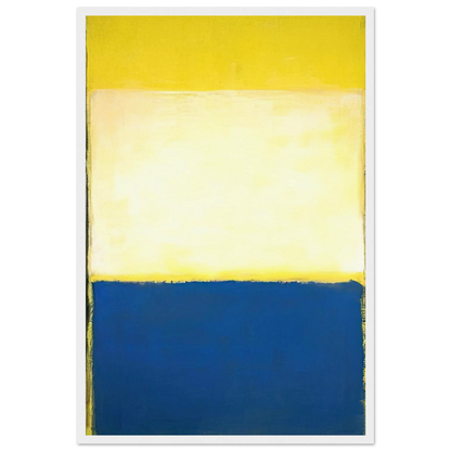 No. 6 Yellow, White, Blue Over Yellow on Gray - 1954 Framed Poster | Mark Rothko Framed Prints Wall Art | Rothko Prints