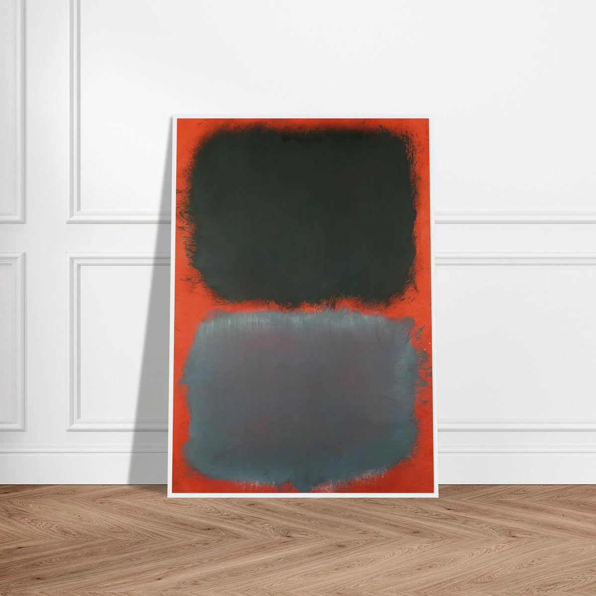 Untitled Gray, Gray on Red - 1968 Framed Poster | Mark Rothko Framed Prints Wall Art | Rothko Prints