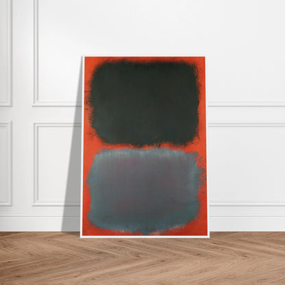 Untitled Gray, Gray on Red - 1968 Framed Poster | Mark Rothko Framed Prints Wall Art | Rothko Prints