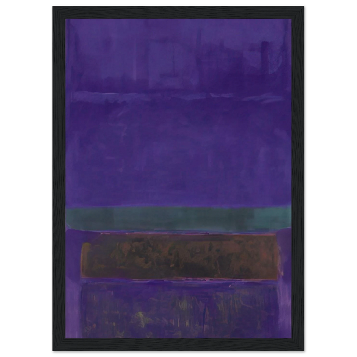 Untitled [Blue, Green, and Brown] - 1952 Framed Poster | Mark Rothko Framed Prints Wall Art | Rothko Prints