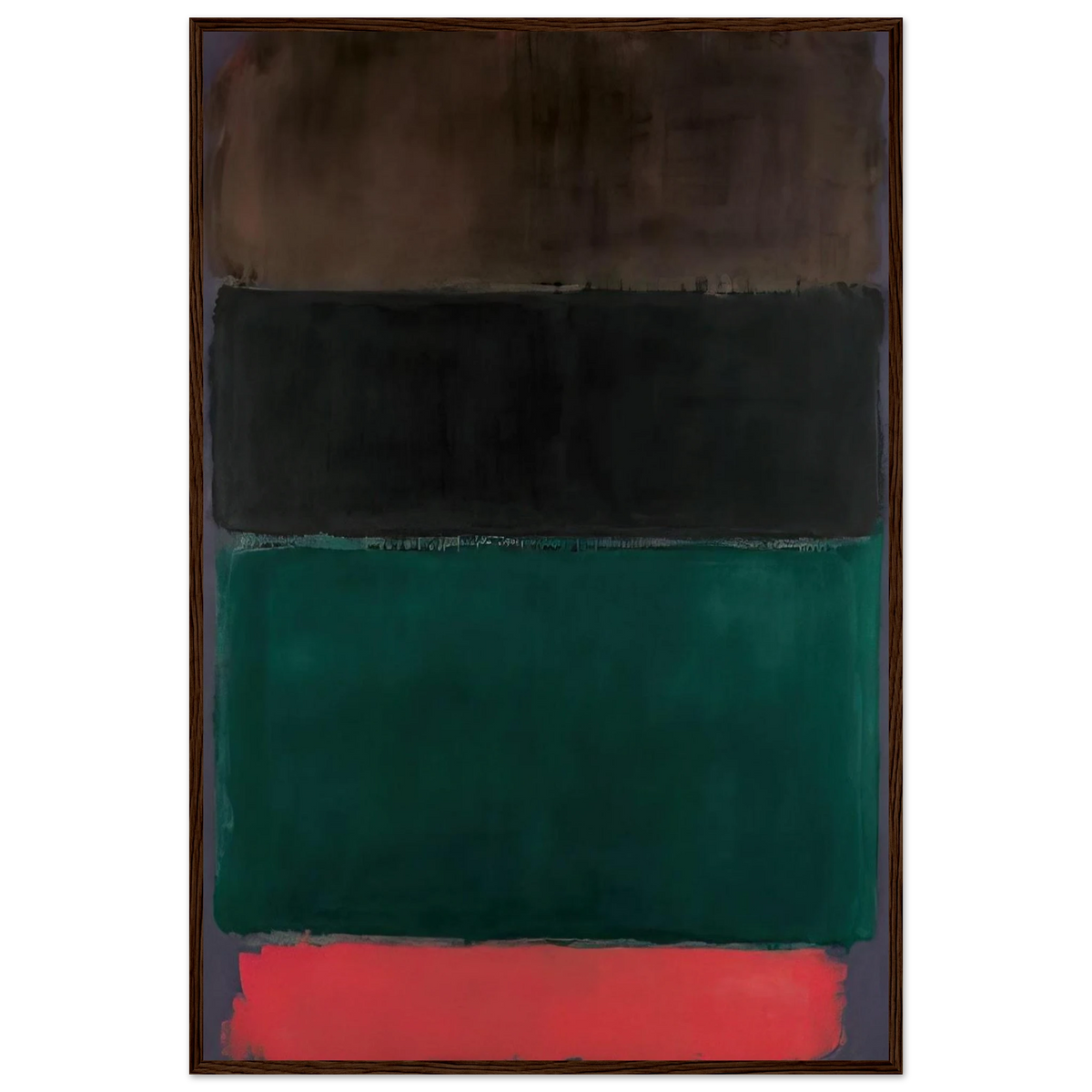 Untitled Red-Brown, Black, Green, Red - 1962 Framed Poster | Mark Rothko Framed Prints Wall Art | Rothko Prints