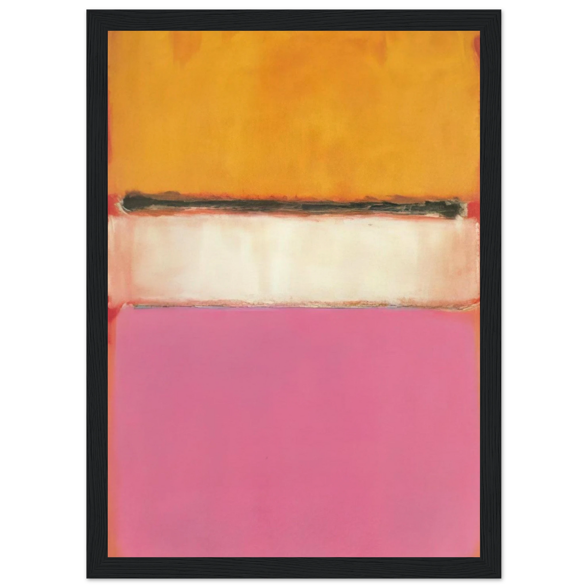 White Center Yellow, Pink and Lavender on Rose - 1950 Framed Poster | Mark Rothko Framed Prints Wall Art | Rothko Prints
