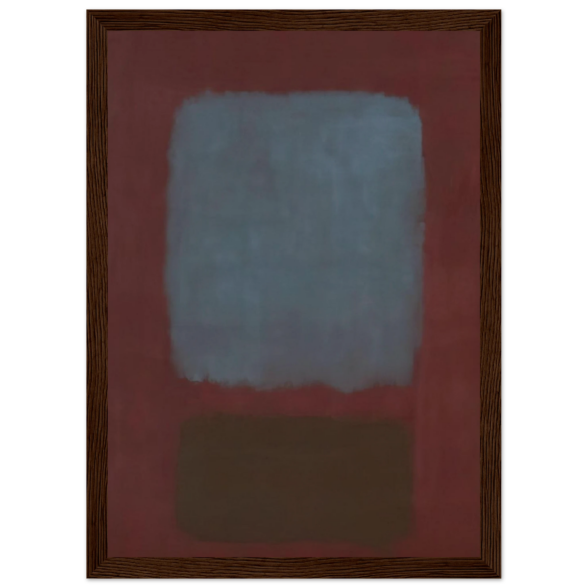 No. 37No. 19 Slate Blue and Brown on Plum - 1958 Framed Poster | Mark Rothko Framed Prints Wall Art | Rothko Prints