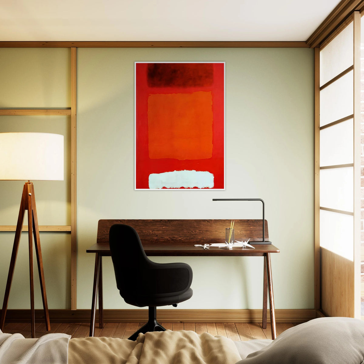 Red, White, and Brown - 1957 Framed Poster | Mark Rothko Framed Prints Wall Art | Rothko Prints