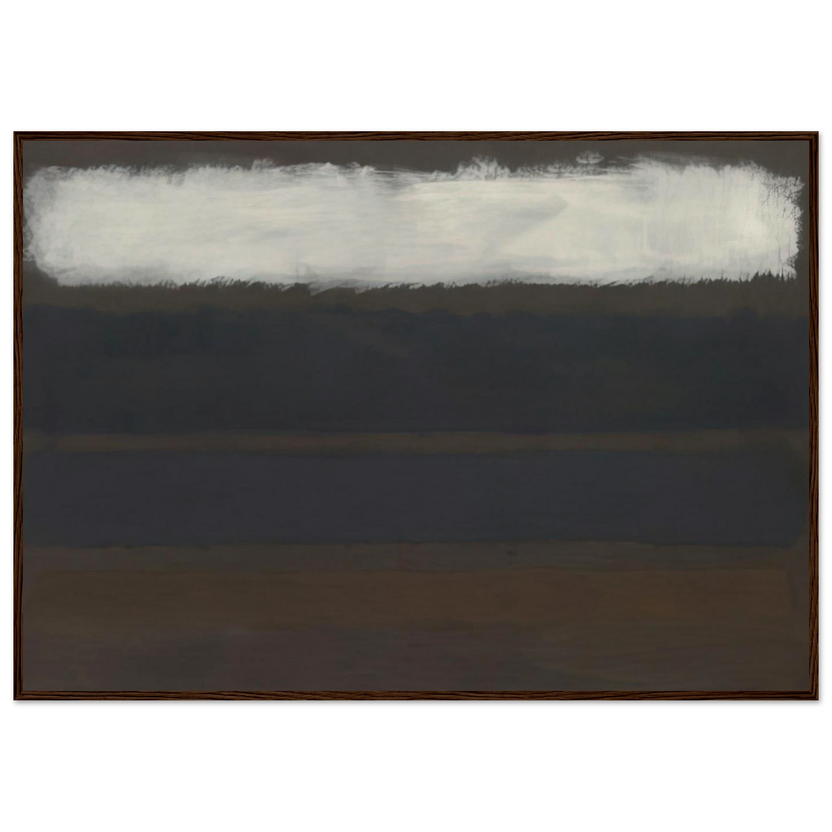 No. 14 Horizontals, White over Darks - 1961 Framed Poster | Mark Rothko Framed Prints Wall Art | Rothko Prints