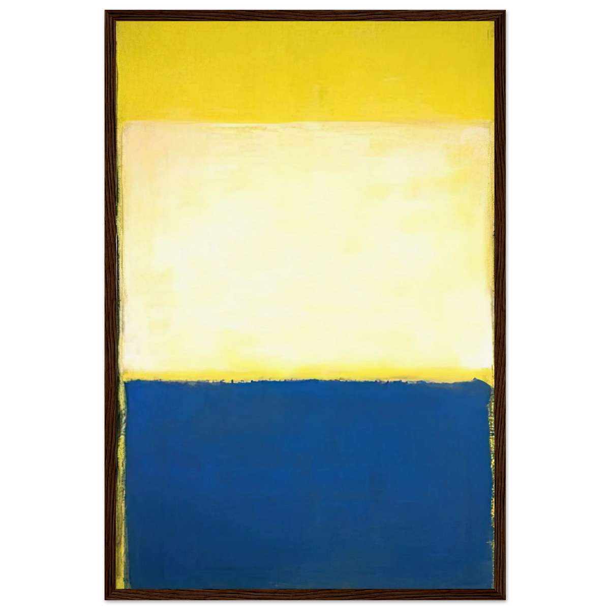 No. 6 Yellow, White, Blue Over Yellow on Gray - 1954 Framed Poster | Mark Rothko Framed Prints Wall Art | Rothko Prints