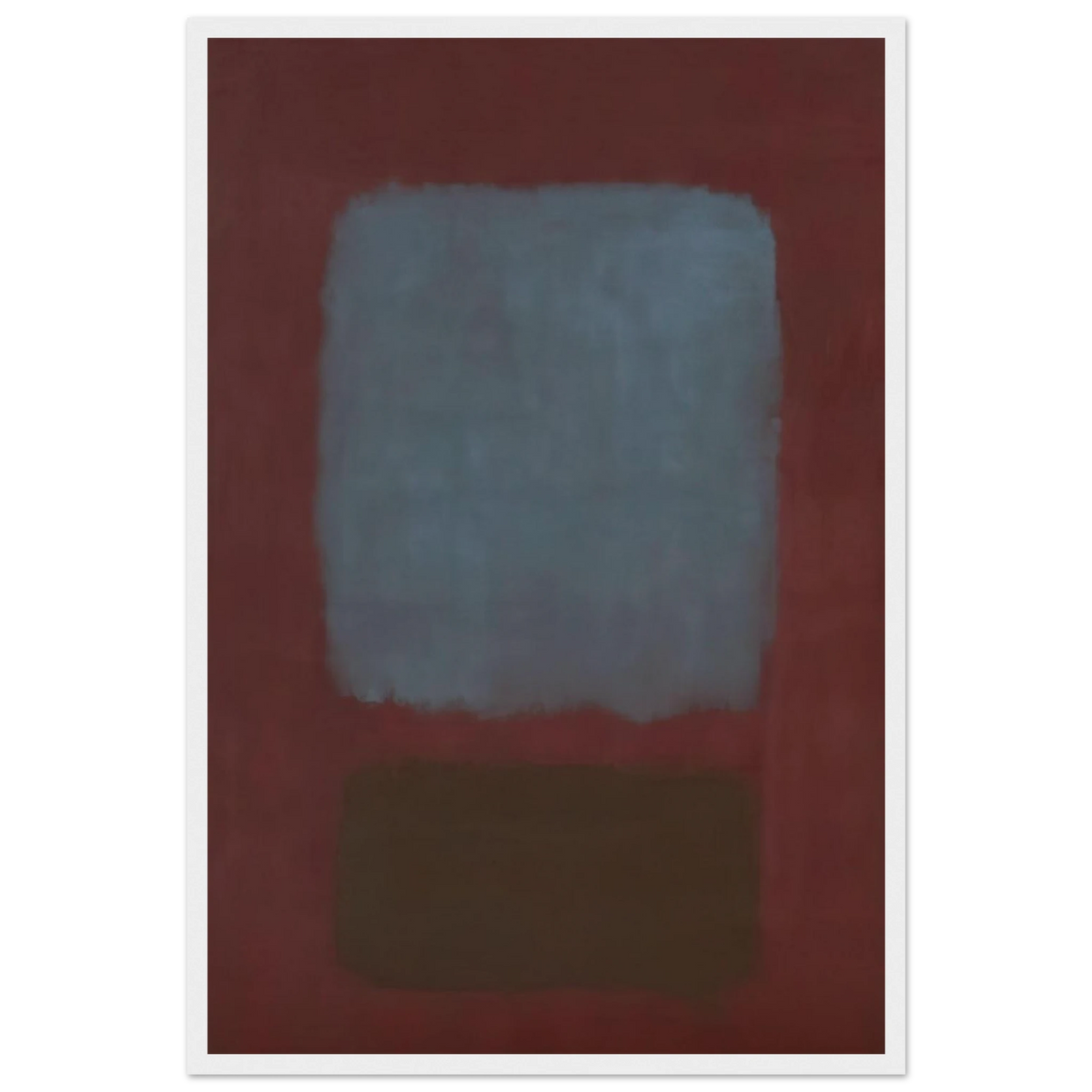 No. 37No. 19 Slate Blue and Brown on Plum - 1958 Framed Poster | Mark Rothko Framed Prints Wall Art | Rothko Prints
