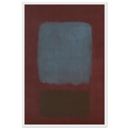 No. 37No. 19 Slate Blue and Brown on Plum - 1958 Framed Poster | Mark Rothko Framed Prints Wall Art | Rothko Prints