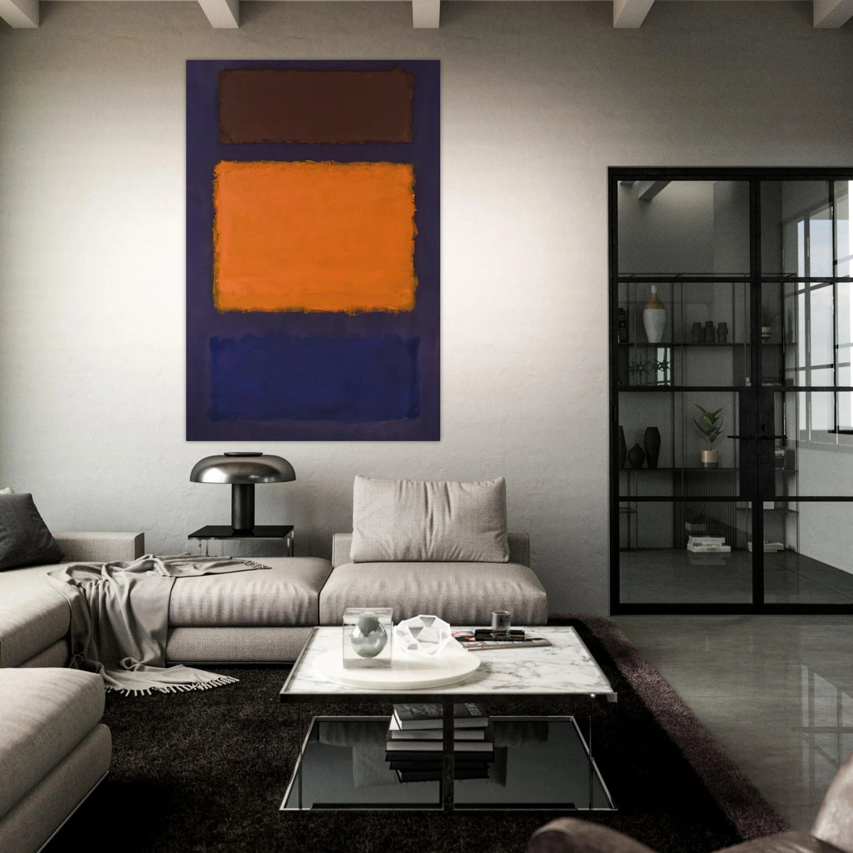 Brown, Orange, Blue on Maroon - c.1963  United States Poster | Mark Rothko Poster | Rothko Prints