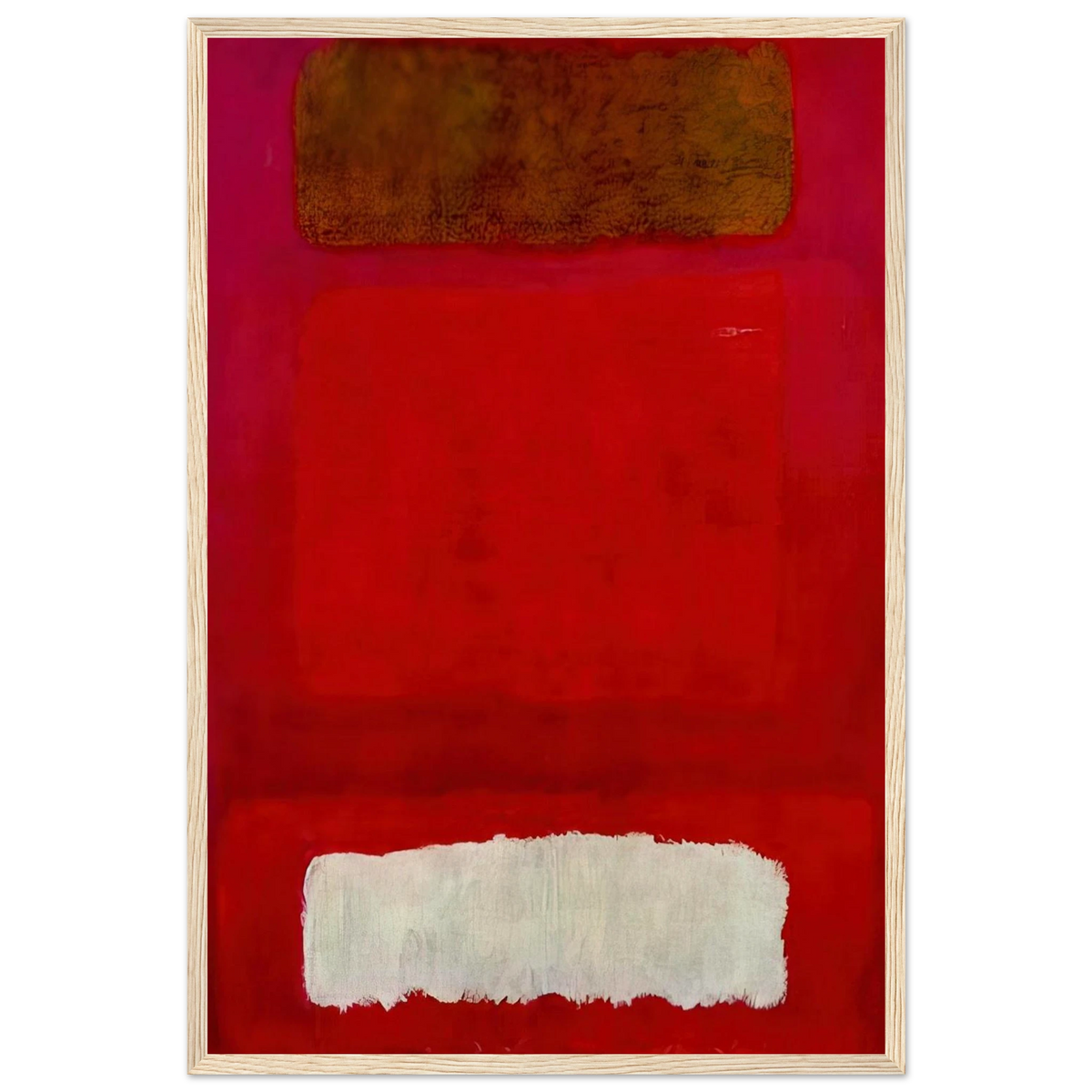 No. 16 Red, White, and Brown - 1957 Framed Poster | Mark Rothko Framed Prints Wall Art | Rothko Prints