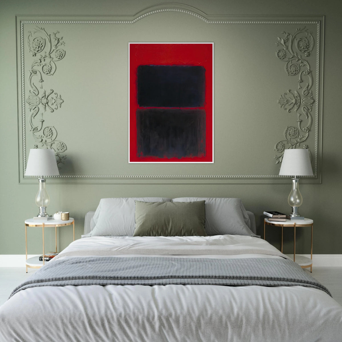 Light Red Over Black - 1957 Framed Poster | Mark Rothko Framed Prints Wall Art | Rothko Prints