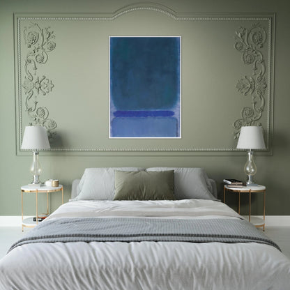 Untitled Green on Blue - 1968 Framed Poster | Mark Rothko Framed Prints Wall Art | Rothko Prints