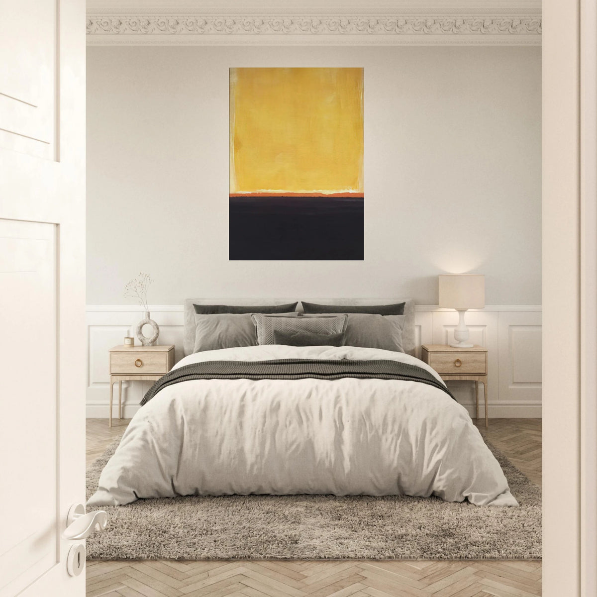 Yellow, Charcoal, Brown - 1953 Canvas | Mark Rothko Canvas | Rothko Prints