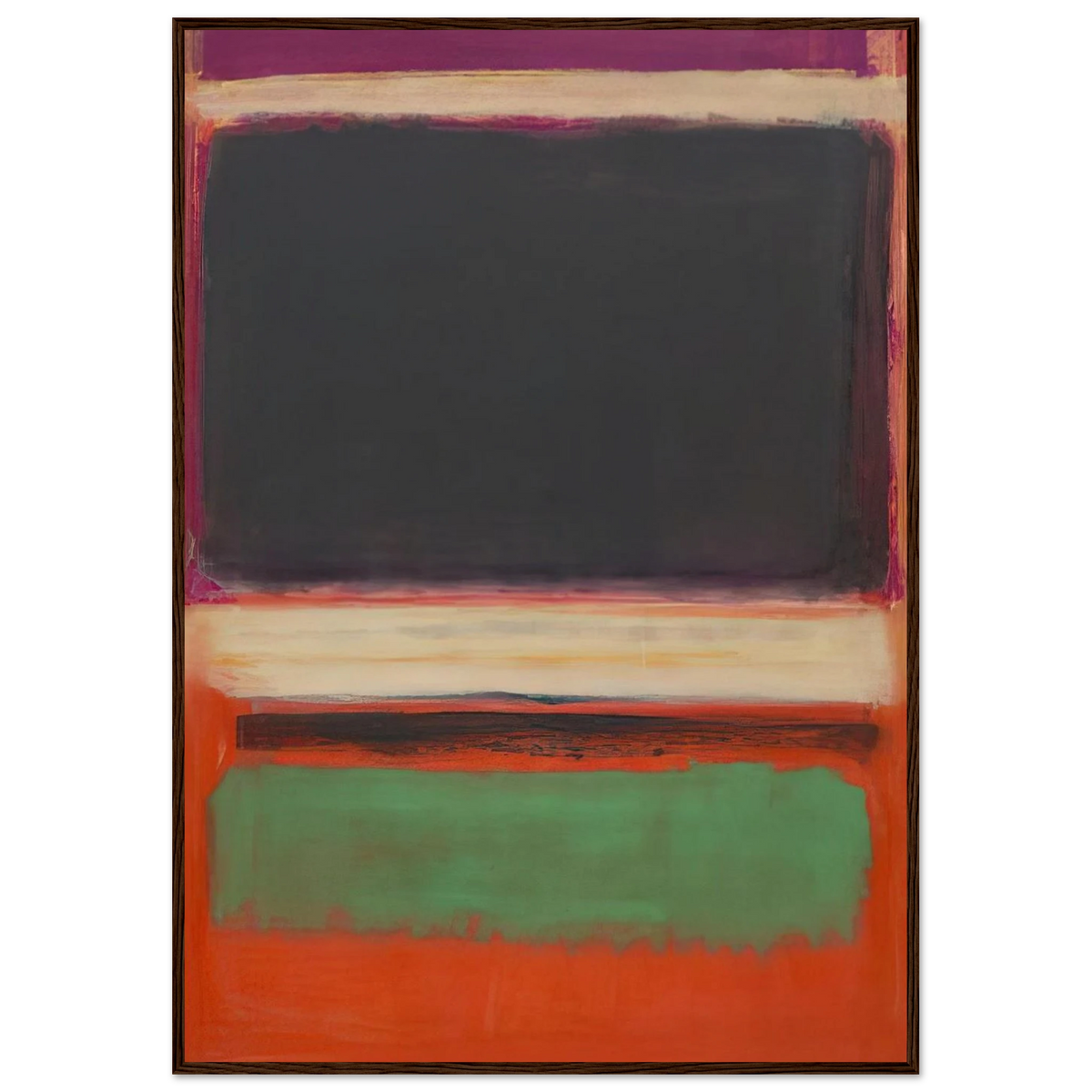No.3No.13 Magenta, Black, Green on Orange - 1949 Framed Poster | Mark Rothko Framed Prints Wall Art | Rothko Prints